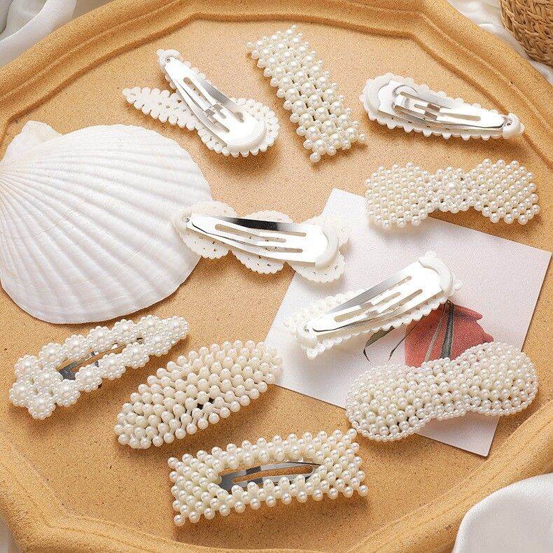 Kẹp tóc ngọc trai nhiều mẫu đáng yêu