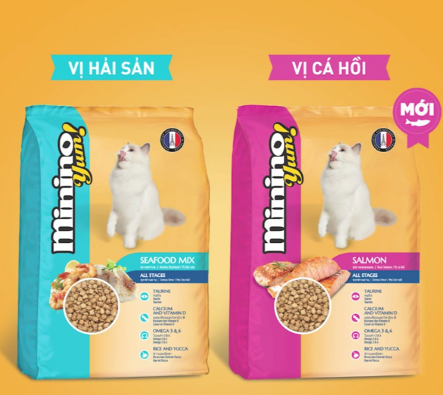 Minino yum 1.5kg thức ăn mèo vị hải sản