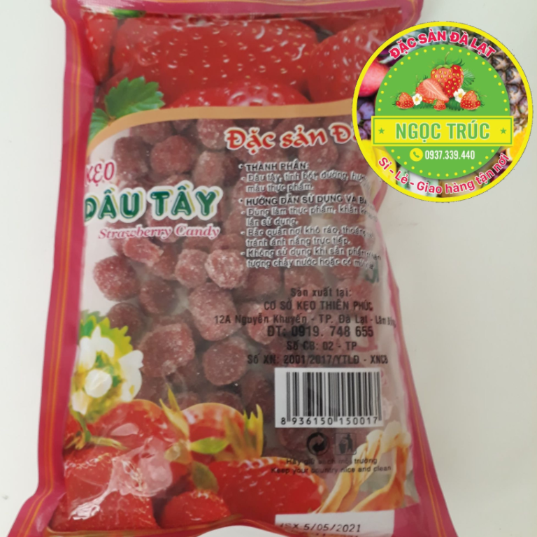 [HCM]BỊCH 200gr KẸO DÂU TÂY ĐÀ LẠT THƠM NGON