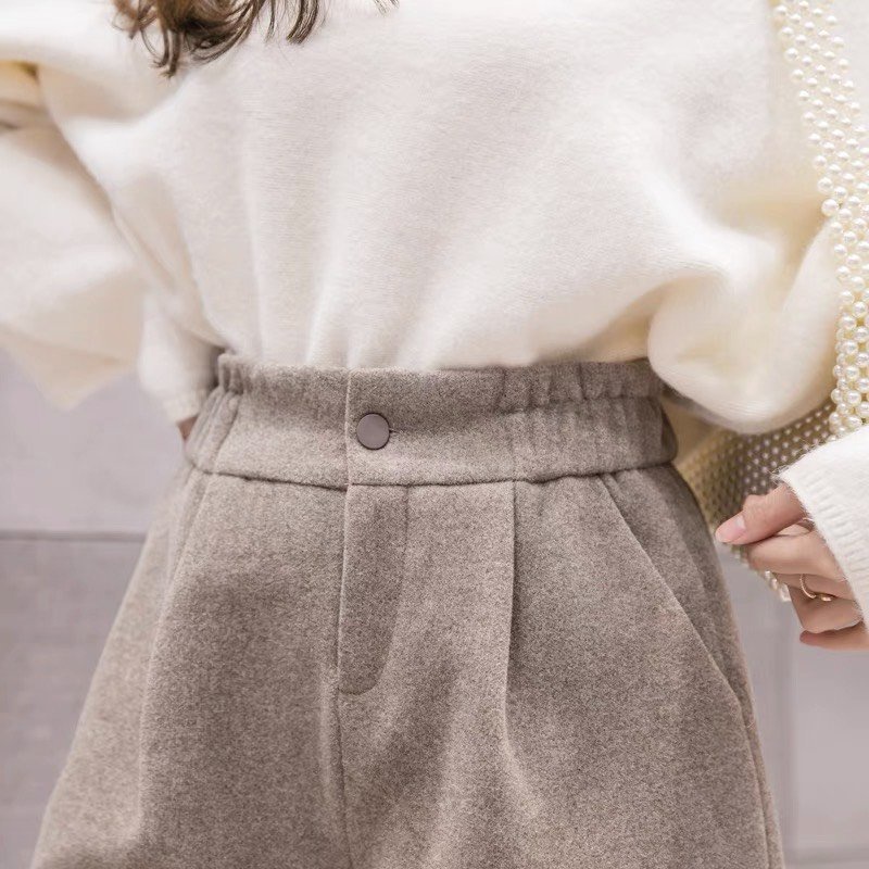 Quần Short Dạ Nữ, Quần Short Cạp Cao Mẫu Mới_C17