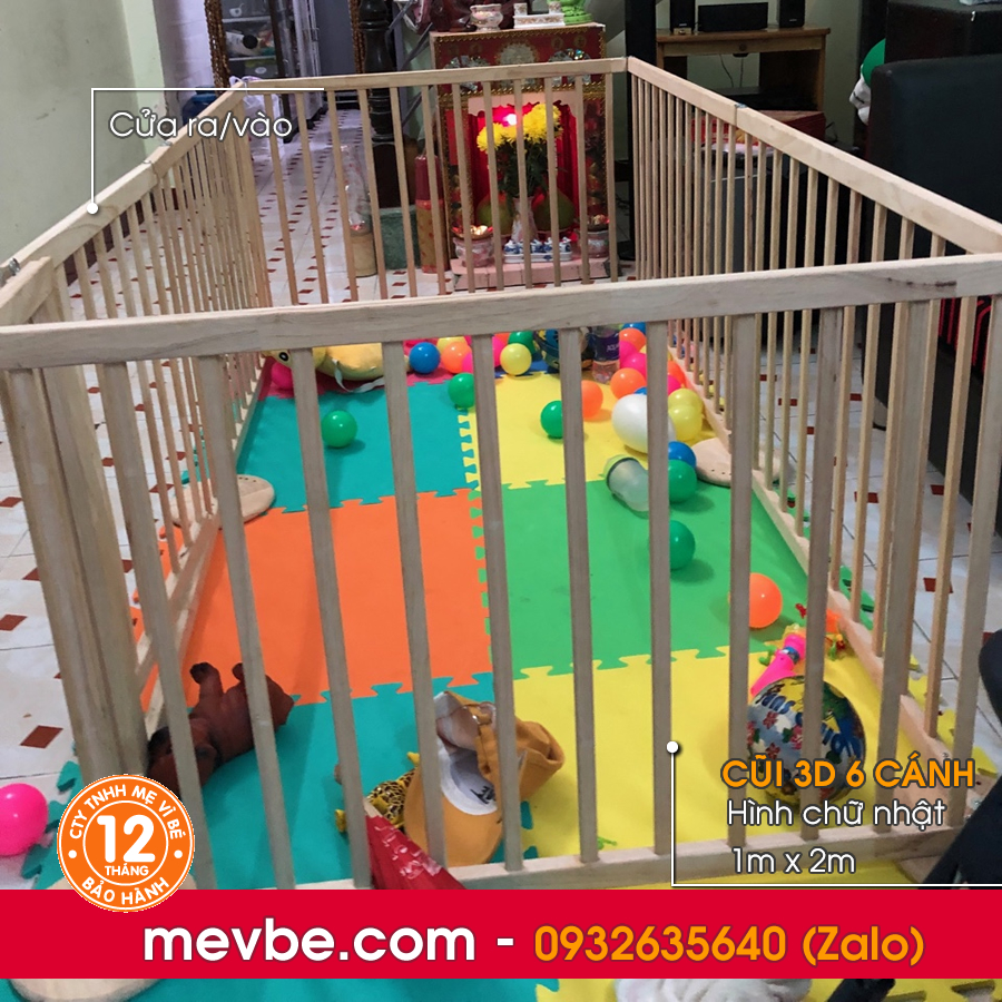 Cũi 3d 6 cánh xuất khẩu - Mẹ Vì Bé