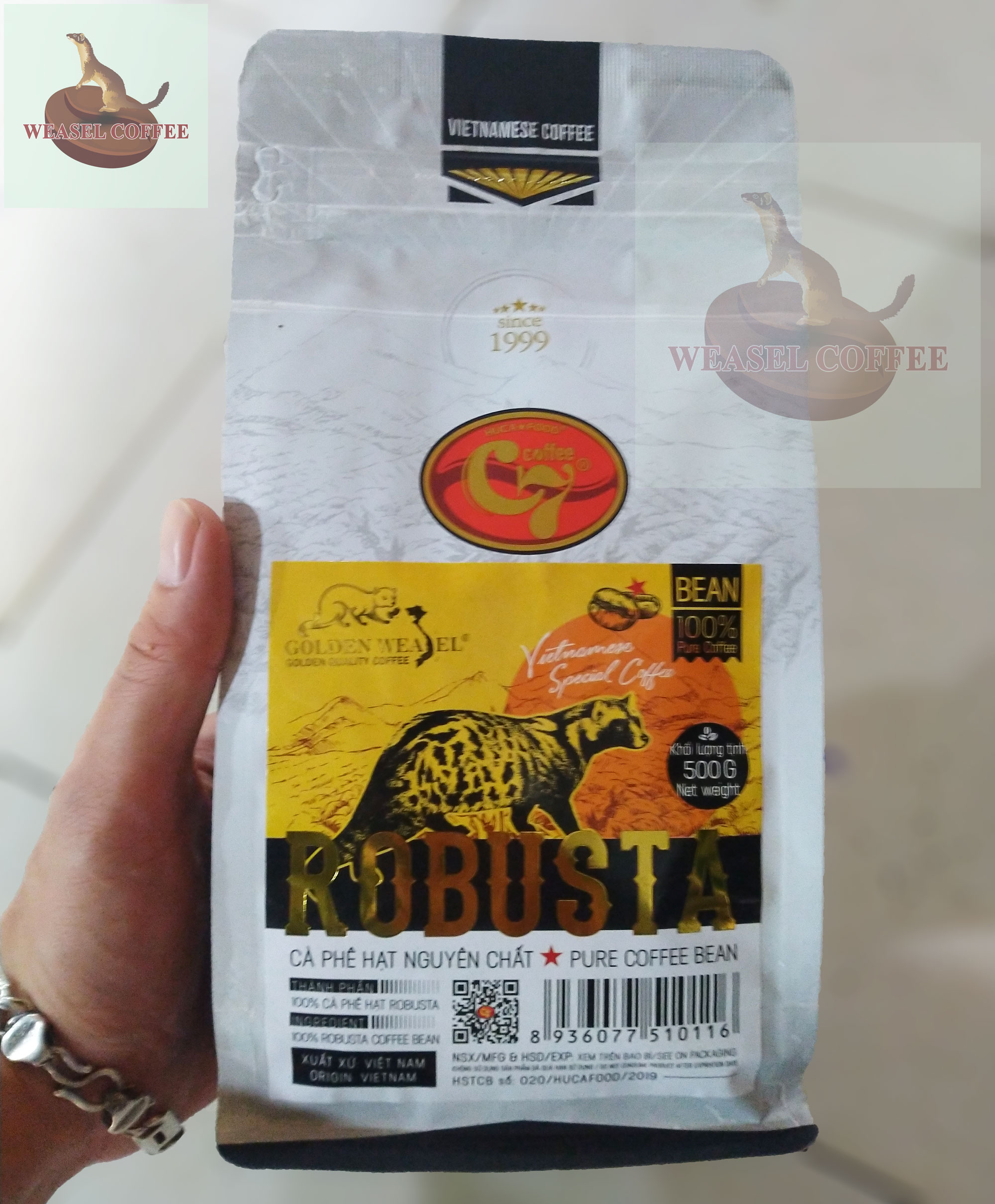 Combo of 2 Bags (1kg of Beans) - Robusta Coffee with Rustic Roasted Musk Flavor