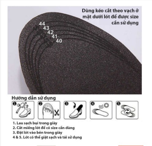 Lót Giầy 4D Êm Thoáng Cho Giày Nam Nữ
