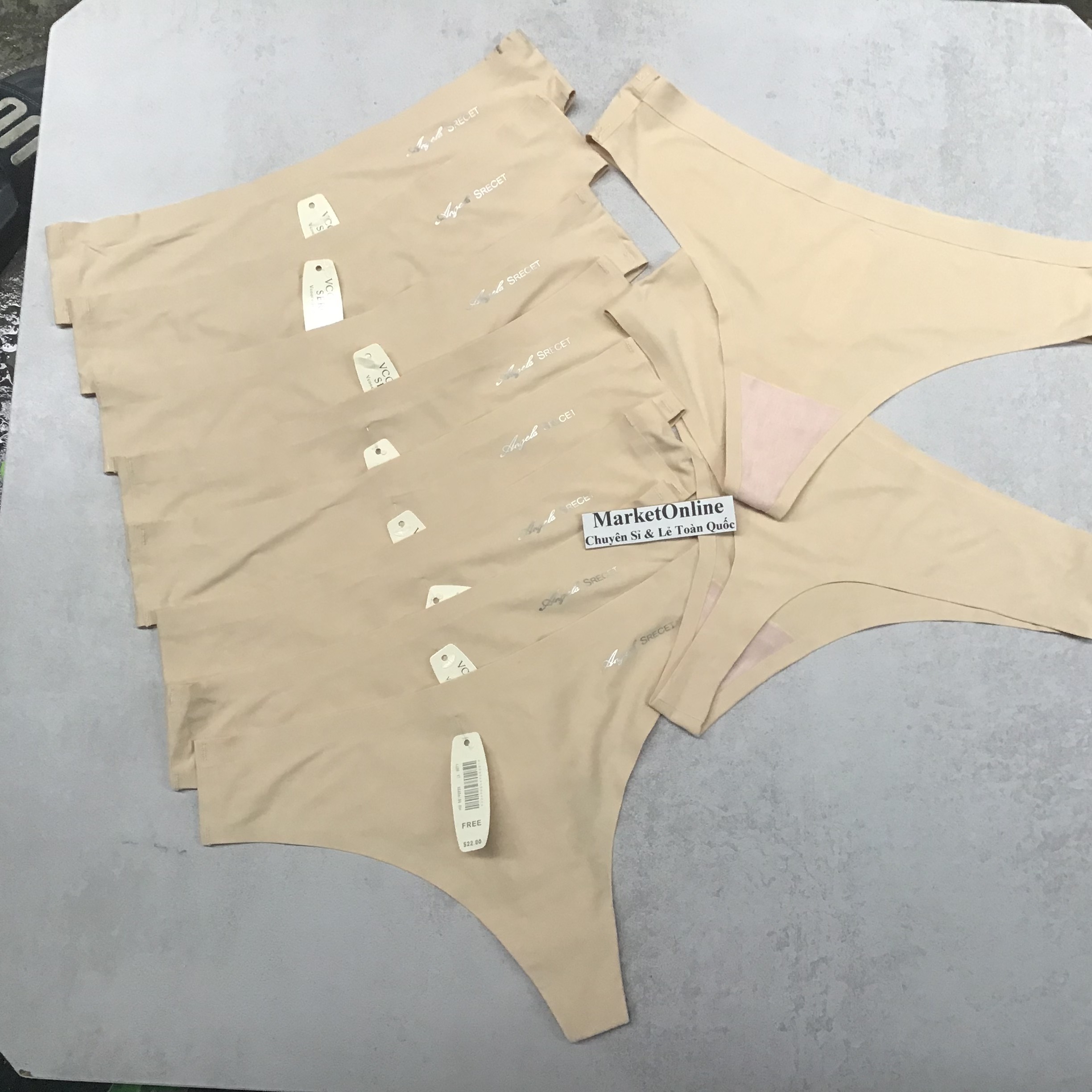 [HCM] combo 10 panties female slip slot rubber molding none seam cool code 009