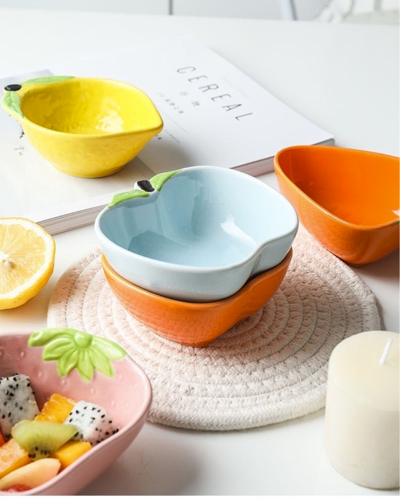 [FREESHIP] Bát Ăn Dặm Gốm Sứ Cao Cấp Hình Trái Cây Cho Bé