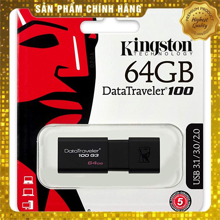 Usb 4gb/8gb/16gb/32gb/64gb kingston datatraveler 100 g3