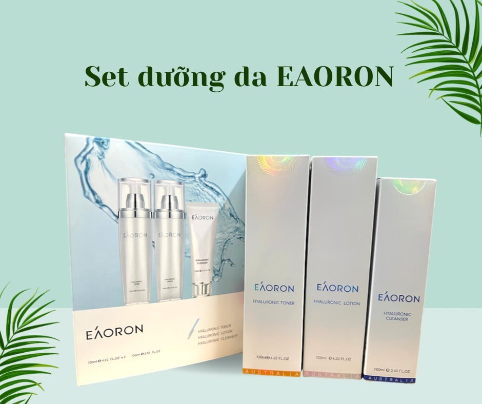 [Tặng son dưỡng môi Rebirth] Set 03 món dưỡng da Eaoron nội địa Úc ( Gồm sữa rửa mặt , nước hoa hồng và sữa dưỡng)