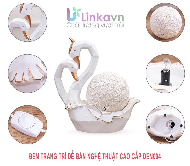 Đèn ngủ trang trí nghệ thuật cao cấp DEN004 – Mô hình đôi thiên nga