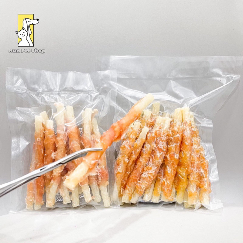 Snack bánh thưởng cho chó - Dạng Que dài cuộn thịt