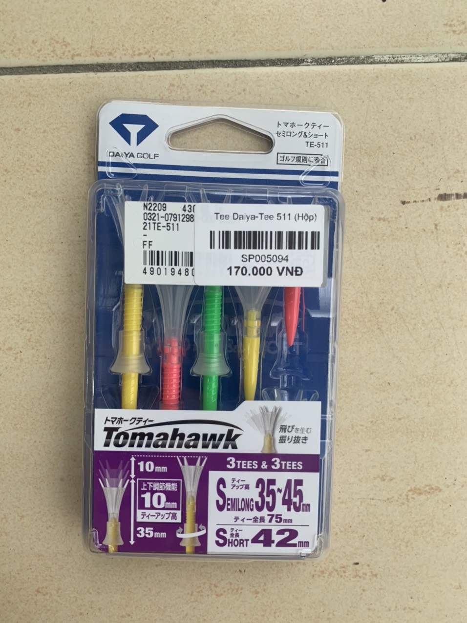 Tee golf tomahawk daiya te-500 te-501 te-502 te-504 te-021 te-512 te-511