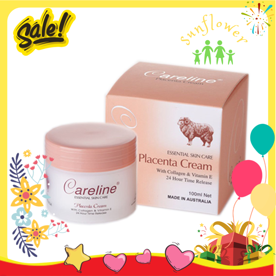 [Hoàn tiền 20%] Kem Dưỡng Ẩm Nhau Thai Cừu Vàng Careline Placenta Cream 100ml của Úc