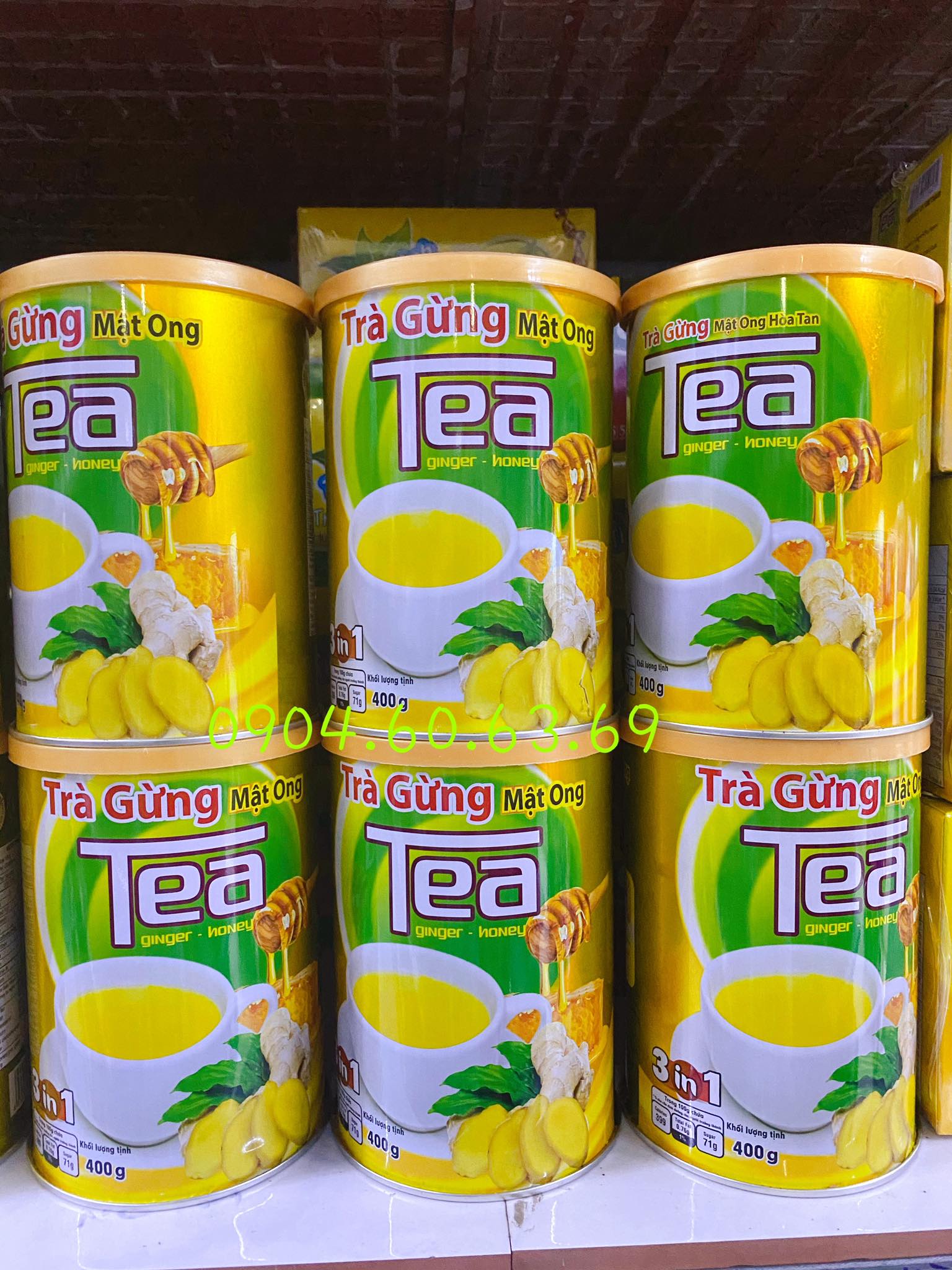Trà Gừng Mật Ong Hoà Tan THANH BÌNH 400g