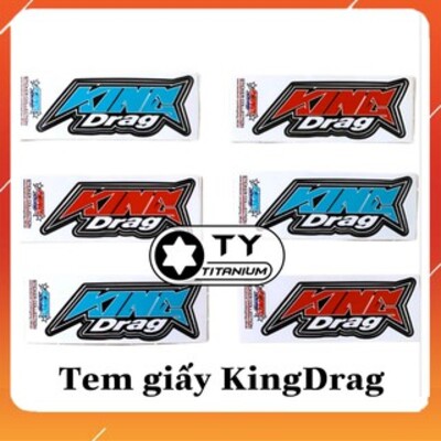 [HCM]COMBO 2 TEM CHỮ KINGDRAG trang trí xe máy cực đẹp