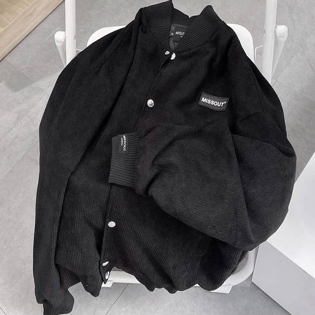 Áo khoác bomber Missout basic form rộng unisex - Gin store
