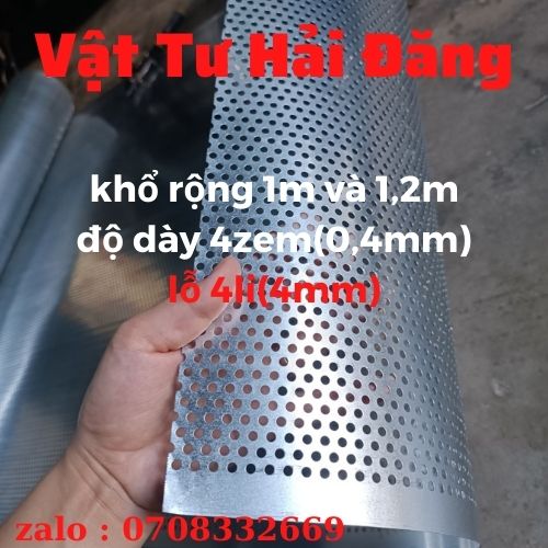 Tôn đục lỗ mạ kẽm.tôn lỗ lưới ruồi mạ kẽm chóng rỉ ,lỗ 4 li