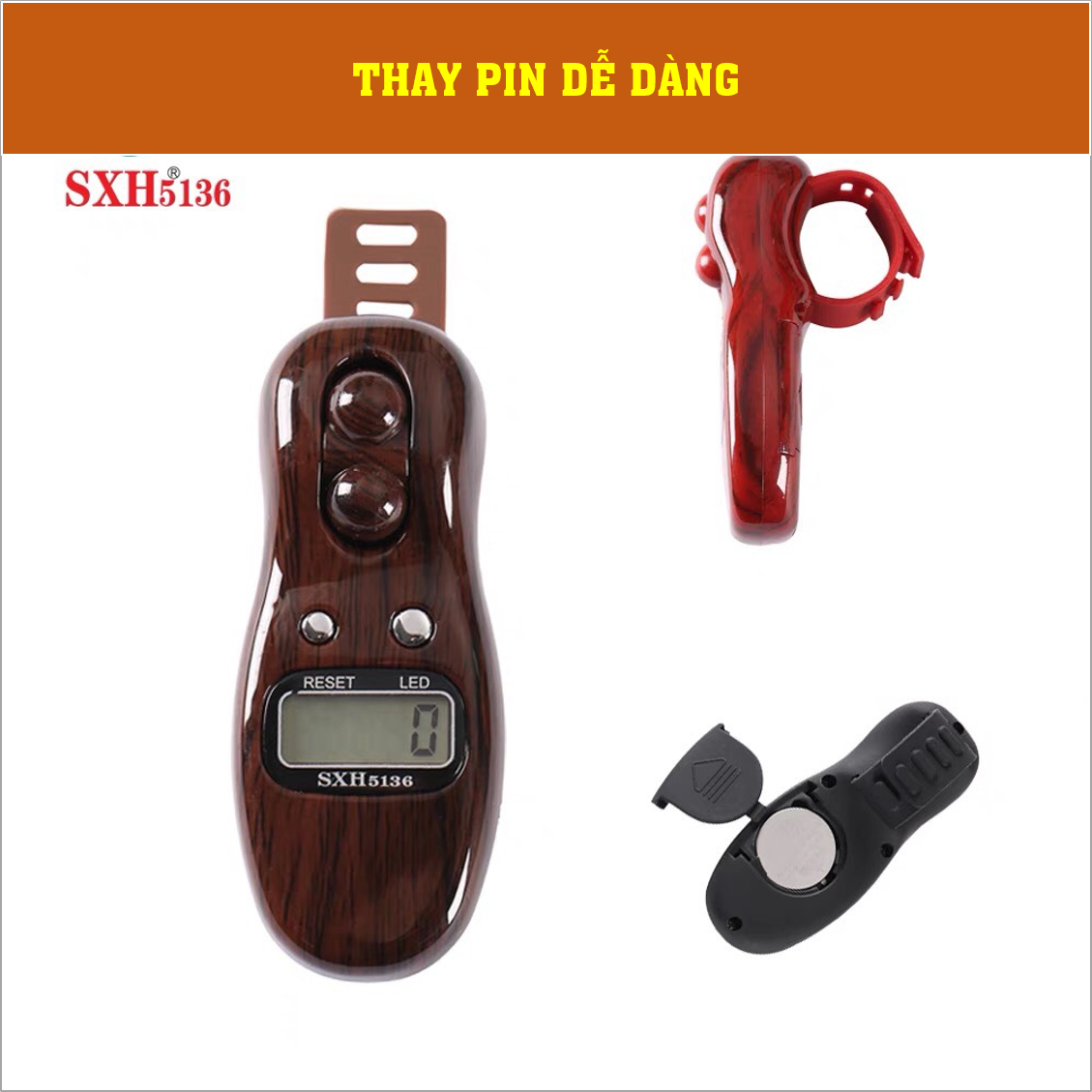 MÁY ĐẾM SỐ NIỆM PHẬT -  Dạng chuỗi Cao Cấp - Có Đèn Led 🙏