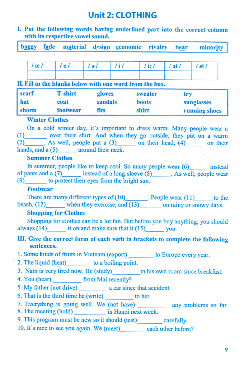 Fahasa - Bài Tập Kiểm Tra Tiếng Anh 9