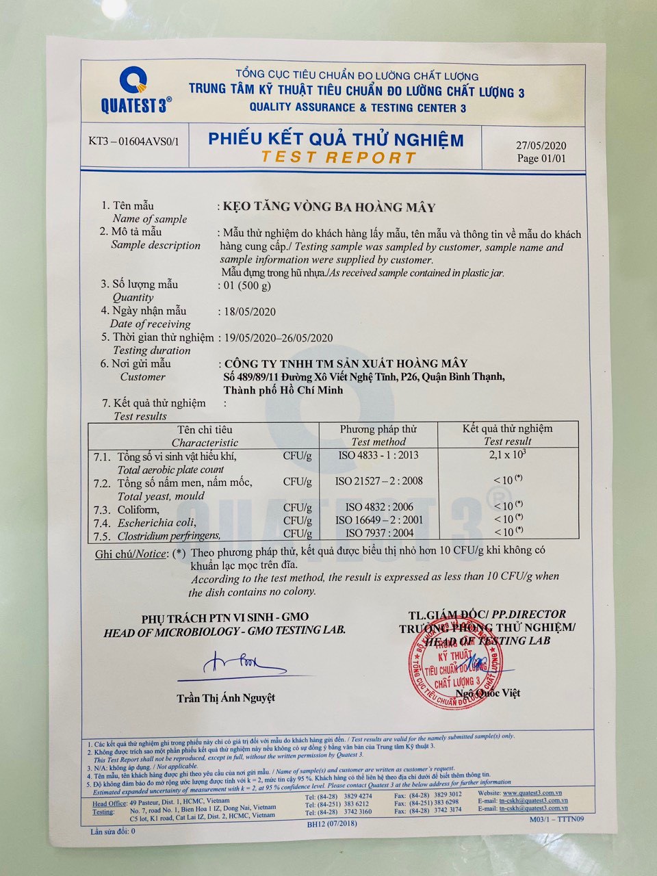 Kẹo Tăng Vòng 3 Hoàng Mây