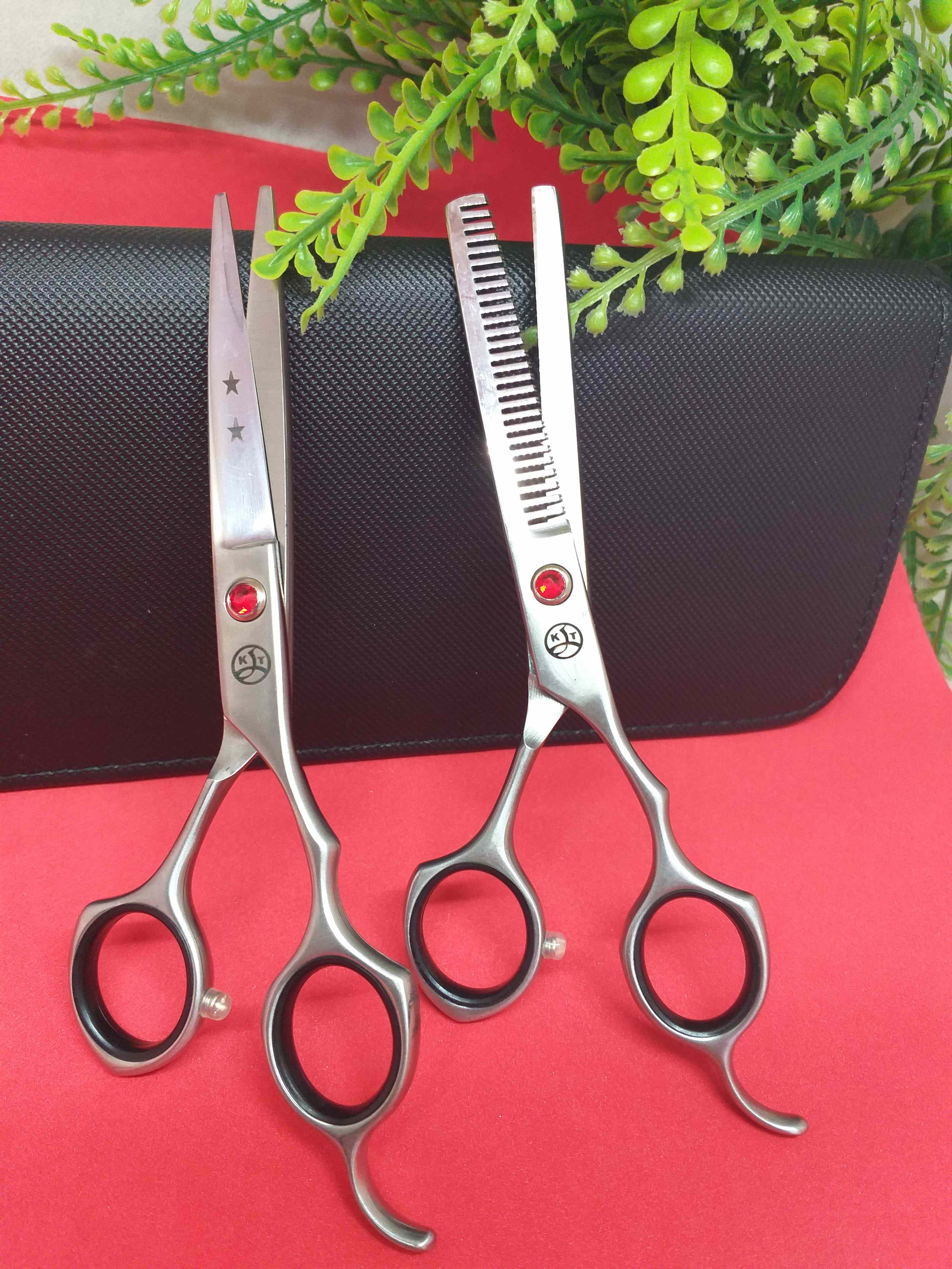 Cặp kéo cắt tỉa tóc 2 sao Japan có đính đá
