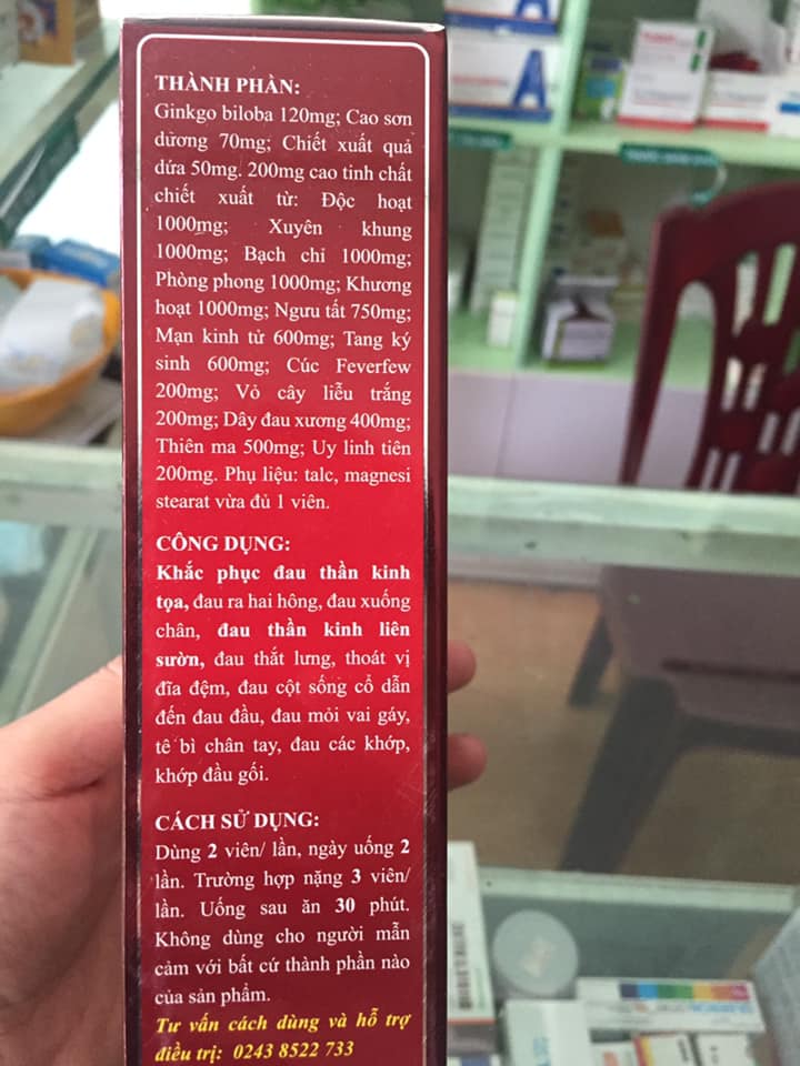 viên uống khớp tọa chi đan