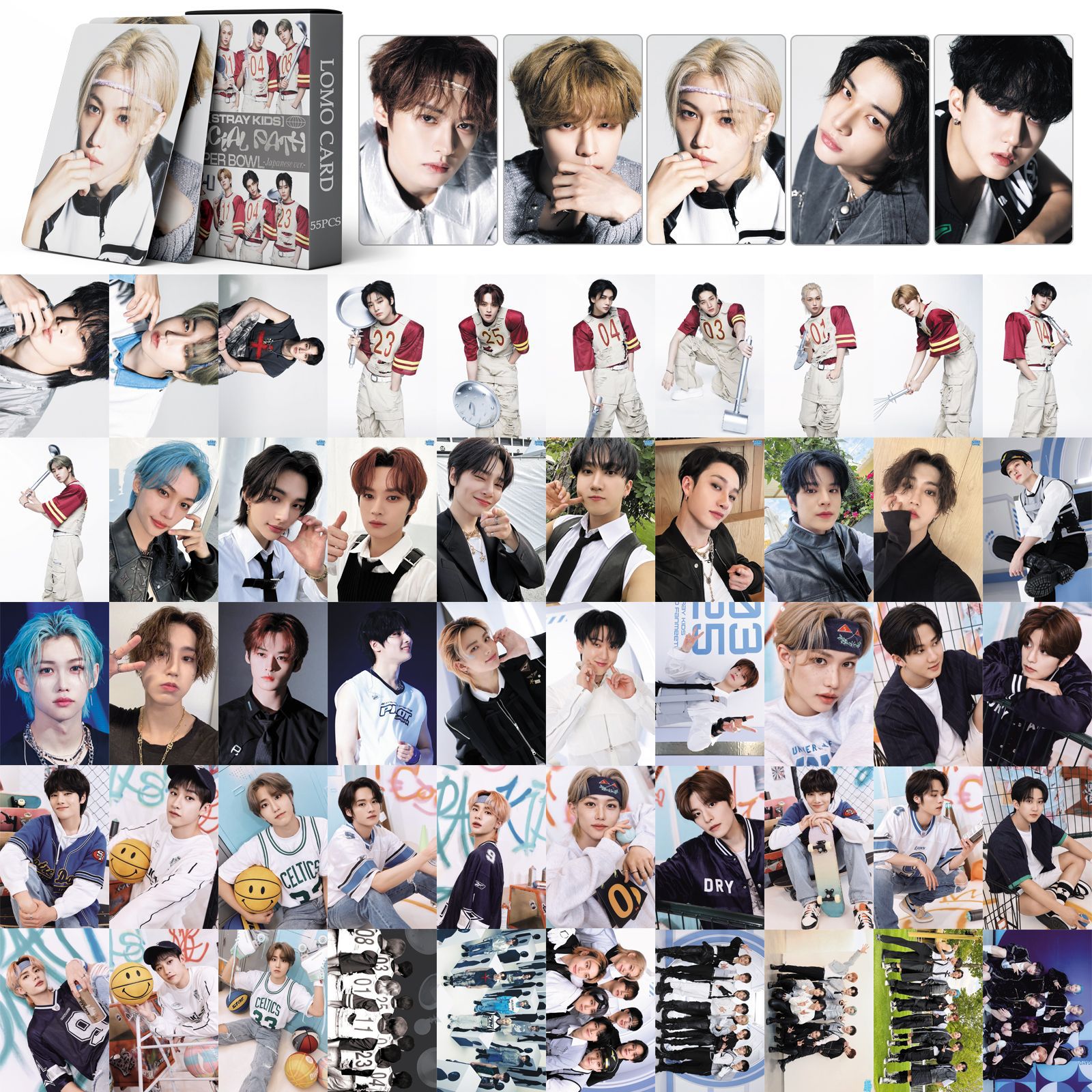 Tổng hợp set 55 lomo card Stray Kids