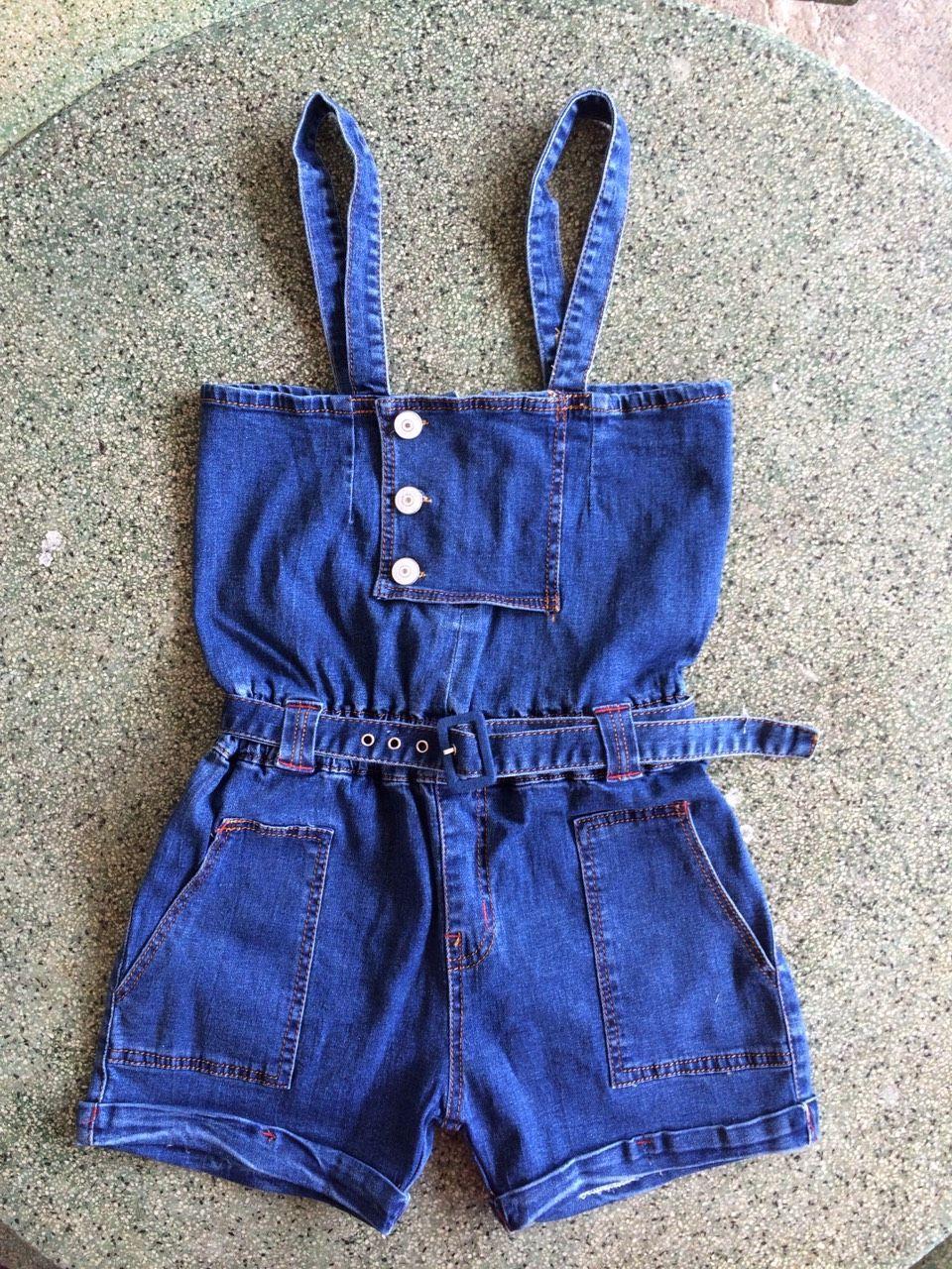yếm jean bé gái 16_17kg