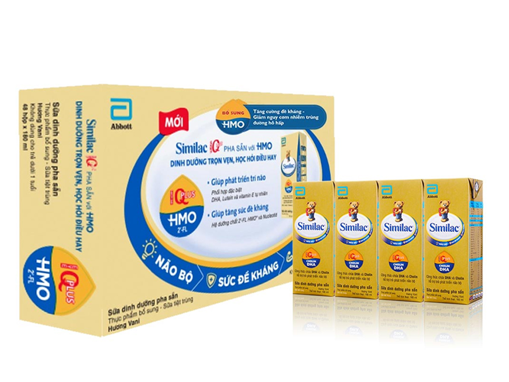 Thùng 48 hộp sữa nước Similac Eye-Q 4 180ml trẻ từ 1 tuổi đề kháng vượt trội phát triển trí não - HSD Luôn Mới