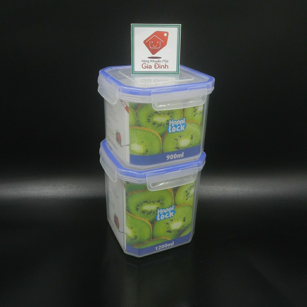 [HCM] COMBO 2 Hộp Đựng Thực Phẩm Happi Lock 900ml - 1200ml