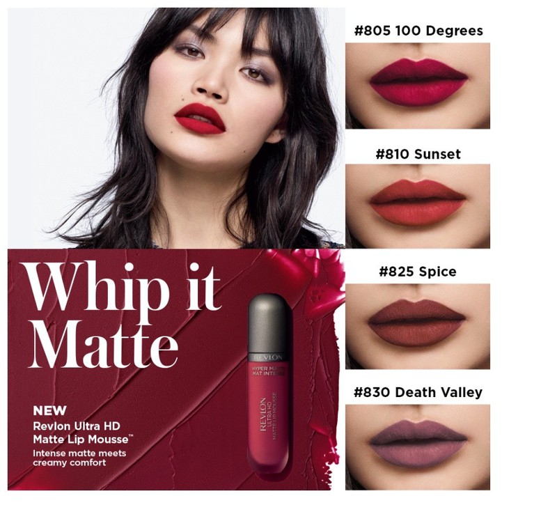 Son siêu lì Revlon Ultra HD Matte Lip Mousse Hyper Matte nhiều màu lựa chọn