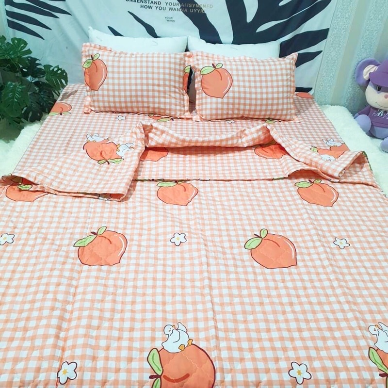 Set chăn hè 5 món cotton poly kích thước 1m2