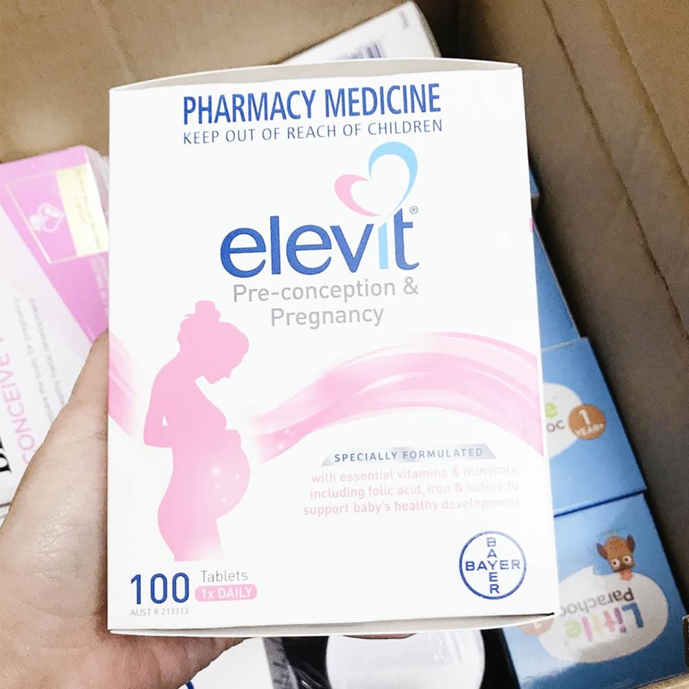 [HCM]Vitamin cho bà bầu Elevit chính hãng Bayer Úc 100 viên - [ÚC]