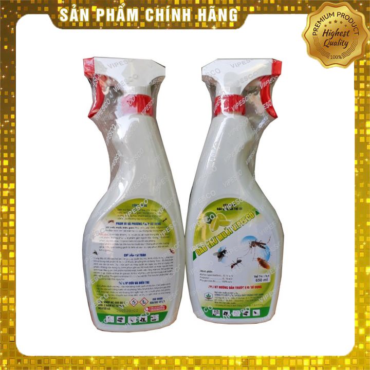 Dầu trừ muỗi Vipesco (650ml) dạng xịt tiện lợi