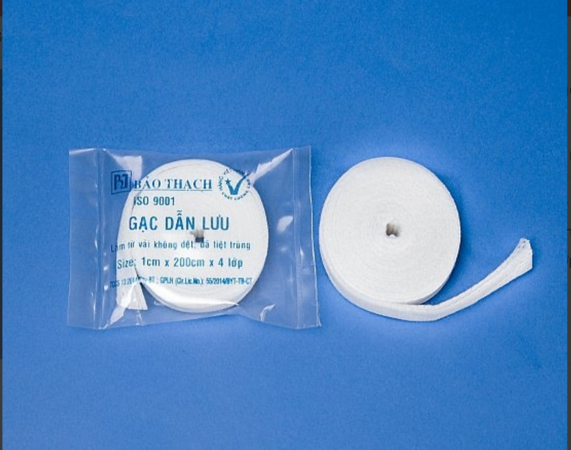 Gạc dẫn lưu Bảo Thạch [túi 50 cuộn] - Hành chính hãng