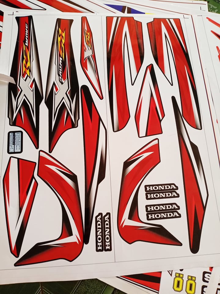 Tem rời wave rsx 2010 đỏ xe đen