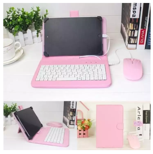 Bao Da Bàn Phím + chuột + Lót chuột cho điện Thoại Android Có Dây