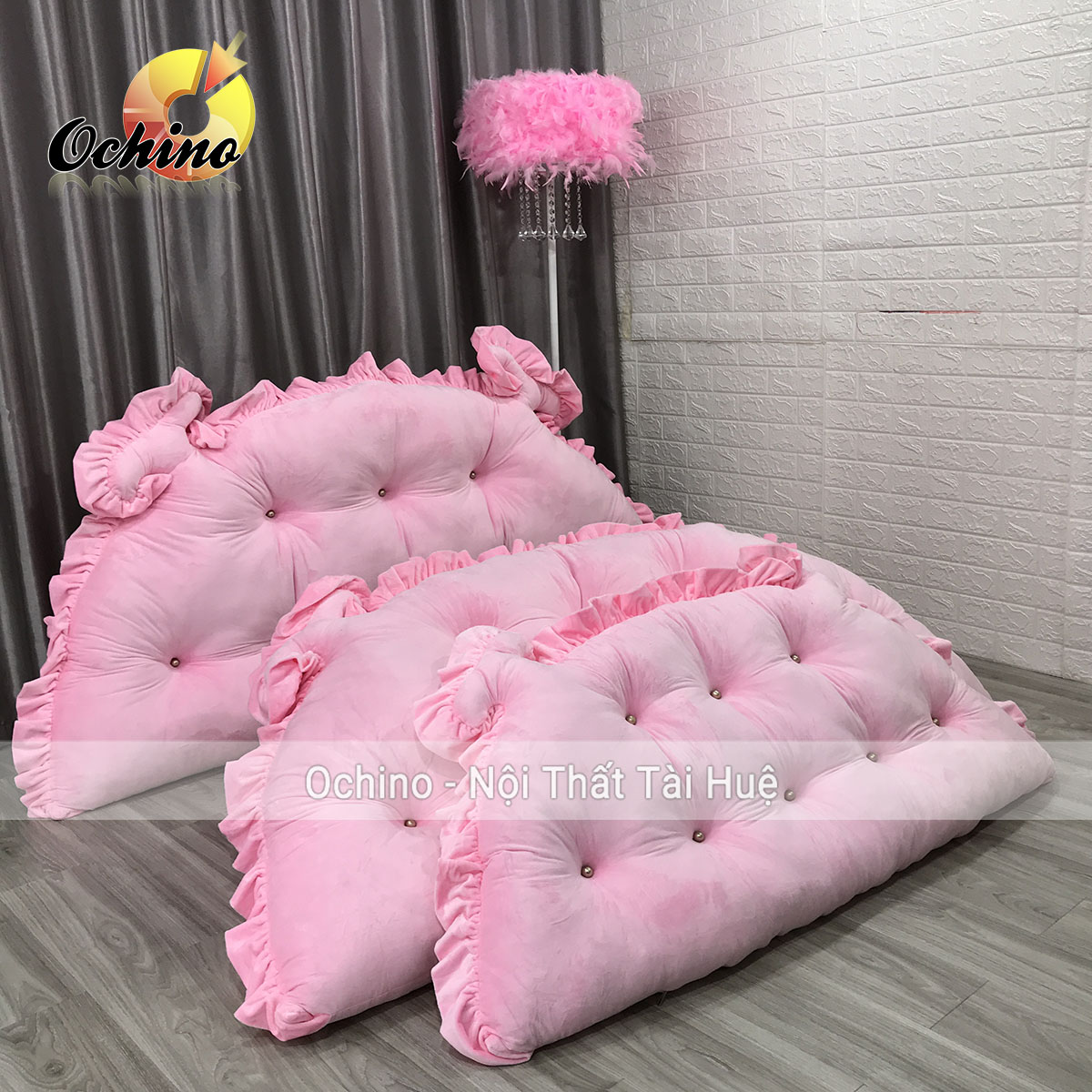 ( FREE SHIP ) Gối Tựa Đầu Giường Đính Khuyu Mẫu Hoàng Gia Cao Cấp Size 1m2-55 VÀ 1M6-75 (Hàng có Sẵn)