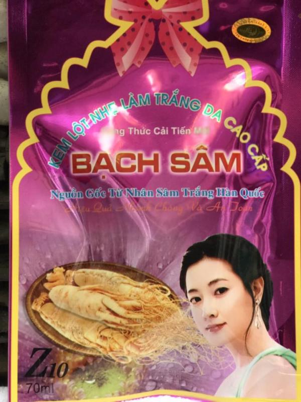 Kem lột nhẹ làm trắng da Bạch sâm - Mủ trôm 70ml (Tím)