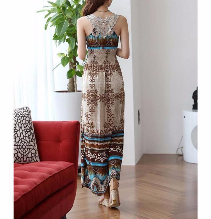 [HCM]Đầm maxi thun lụa mềm mại - Lindashop