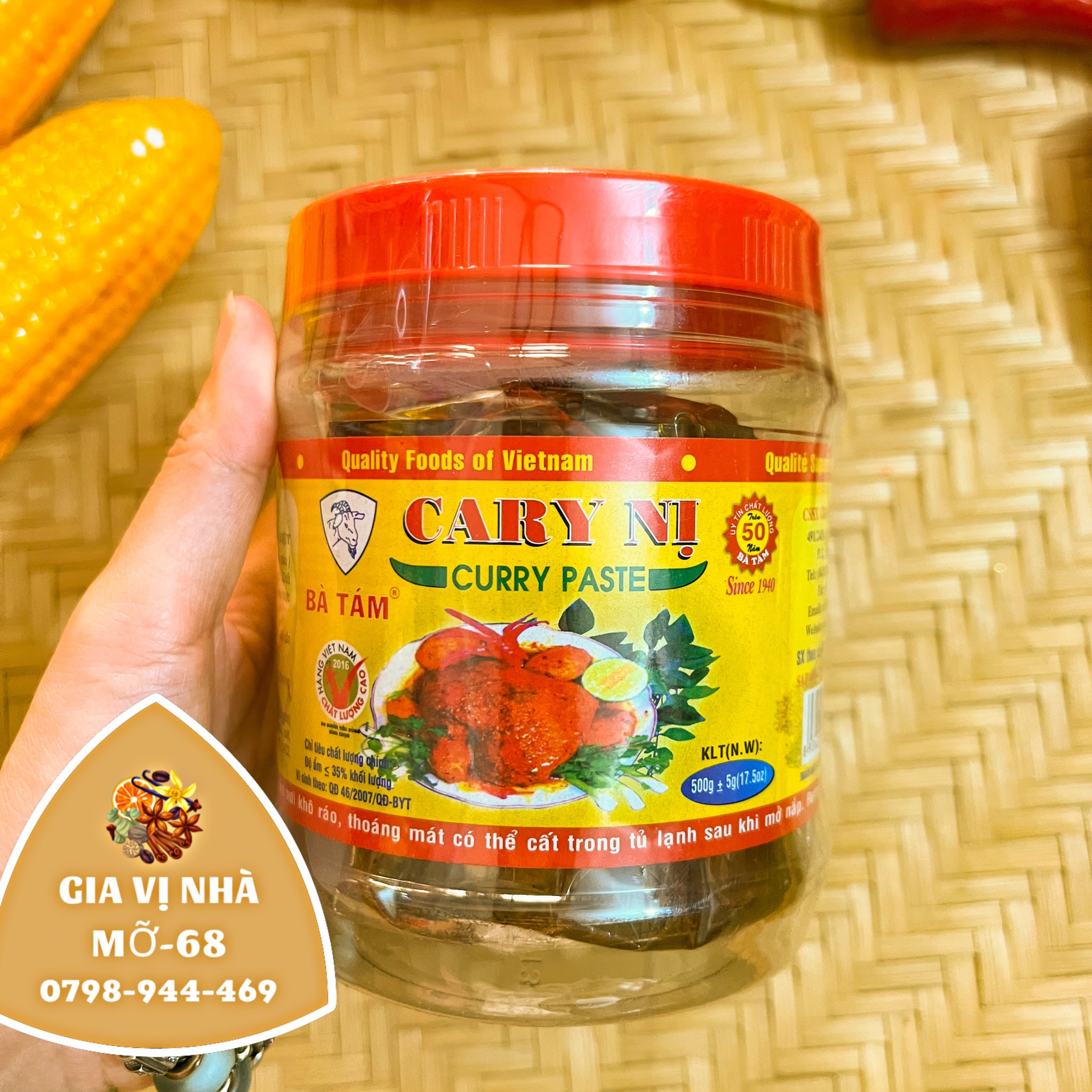 CÀ RY NỊ HIỆU BÀ TÁM - HỦ 500GR
