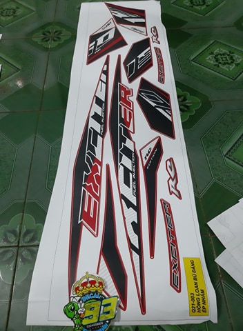Tem rời Exciter 150  2020 đỏ