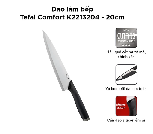 |HỎA TỐC 2H| Dao làm bếp Tefal Comfort K2213204 - 20cm