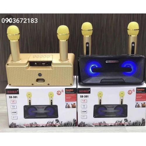 Bộ hai micro bluetooth kèm loa SD301 mẫu mới cực hay - SD301
