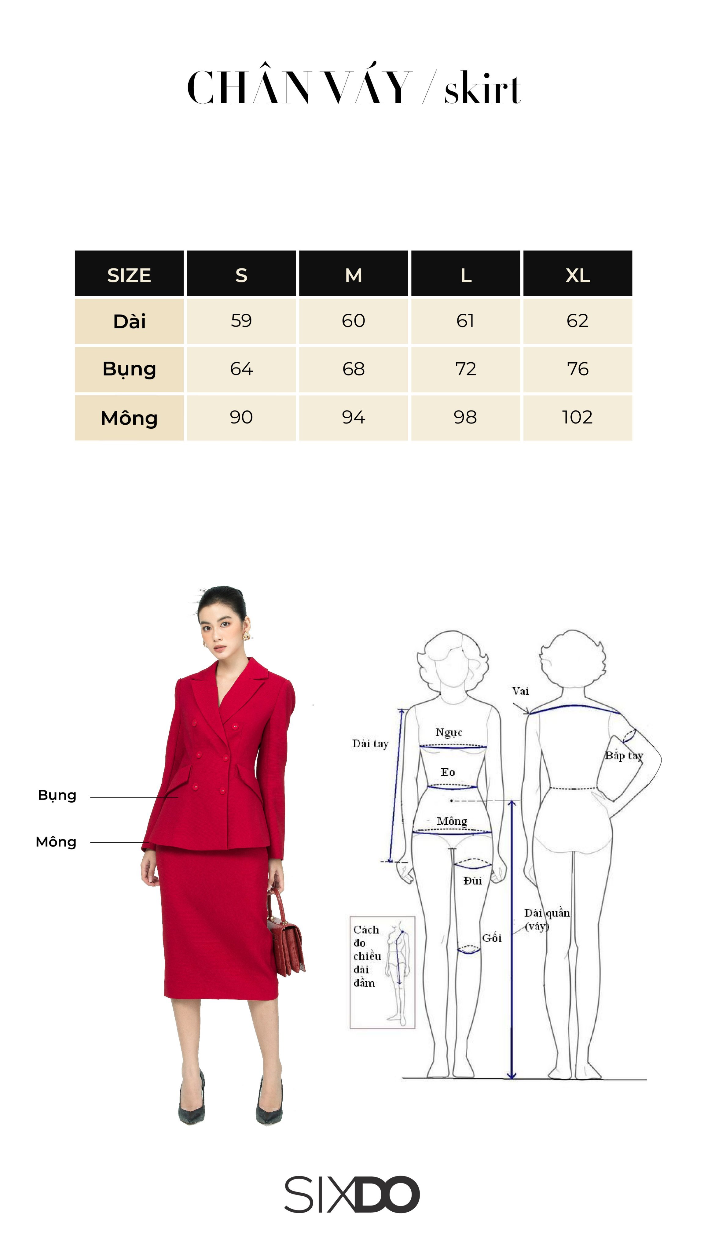 Chân váy mini gấm A sang trọng SIXDO (Orange Rose Mini Brocade Skirt)