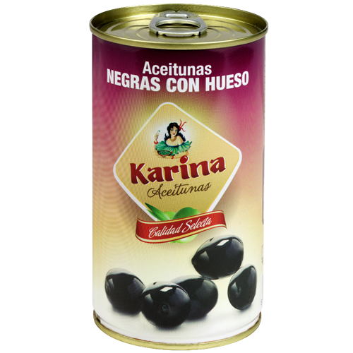 Trái oliu Karina đen nguyên hạt Whole Black Olive 350gr