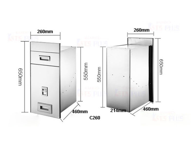 Thùng gạo mặt gương nút nhấn không hiển thị điện tử Eurogold - Hộp đựng thực phẩm