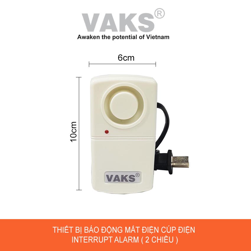 THIẾT BỊ BÁO ĐỘNG MẤT ĐIỆN, CÚP ĐIỆN VAKS  SA-113D 220V + kèm pin 9V