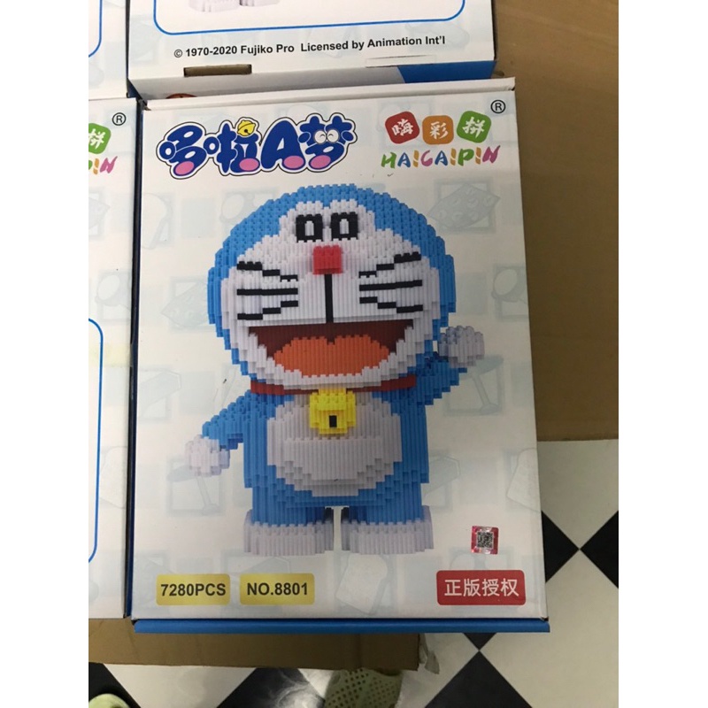 Đồ chơi lắp ráp mô hình lego Doraemon thần tài 40cm