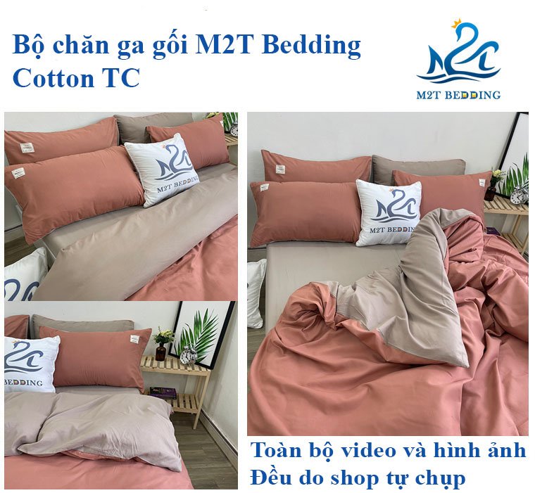 Bộ chăn ga gối cotton tici M2T Bedding - vỏ chăn, ga giường và 2 vỏ gối - may chun drap giường đủ kích thước trải nệm 1m, 1m2, 1m4, 1m6, 1m8, 2m2 - không kèm ruột