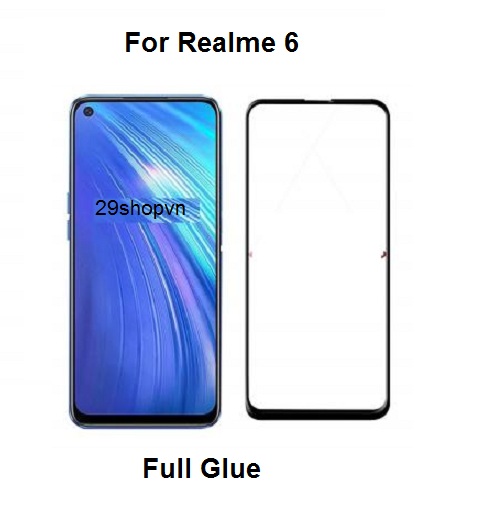 Kính cường lực Realme 6 (Full Màn, Full Keo)