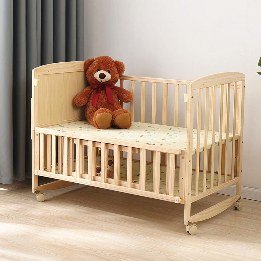 giường cũi trẻ em 2 tầng , nôi em bé , cũi gỗ trẻ em tặng đệm 3